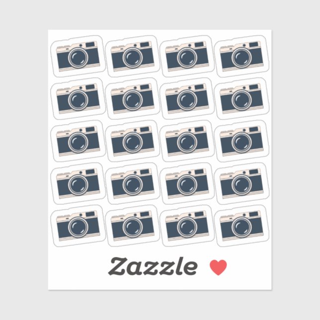 Pegatina Mini cámara Iconos Foto Social Media Bujo Planner (Hoja)