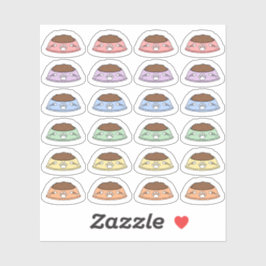 Pegatina Mini Feed Cat Recordatorio Mascota Food Bowl Bujo 