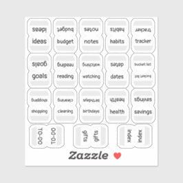 Pegatina Mini Index Tabs Bujo Functional Planner Labels