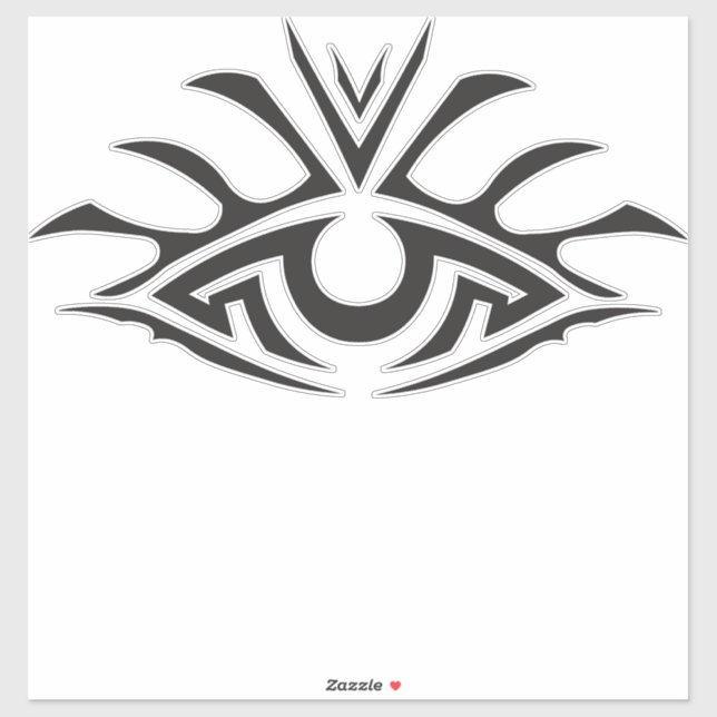 Pegatina Minimal Black Ink Tattoo Style Artwork (Hoja)