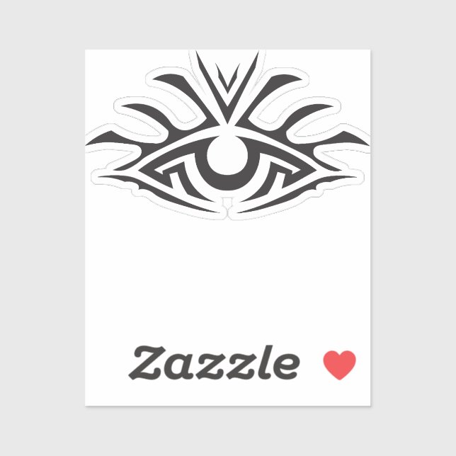 Pegatina Minimal Black Ink Tattoo Style Artwork (Hoja)