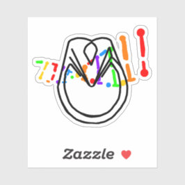 Pegatina Minimal Rainbow DNA & Horse Hoof Vinyl Sticker