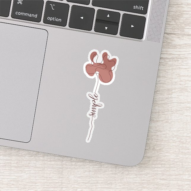 Pegatina Minimalism Simple Flower Vinyl Sticker (Detalle)