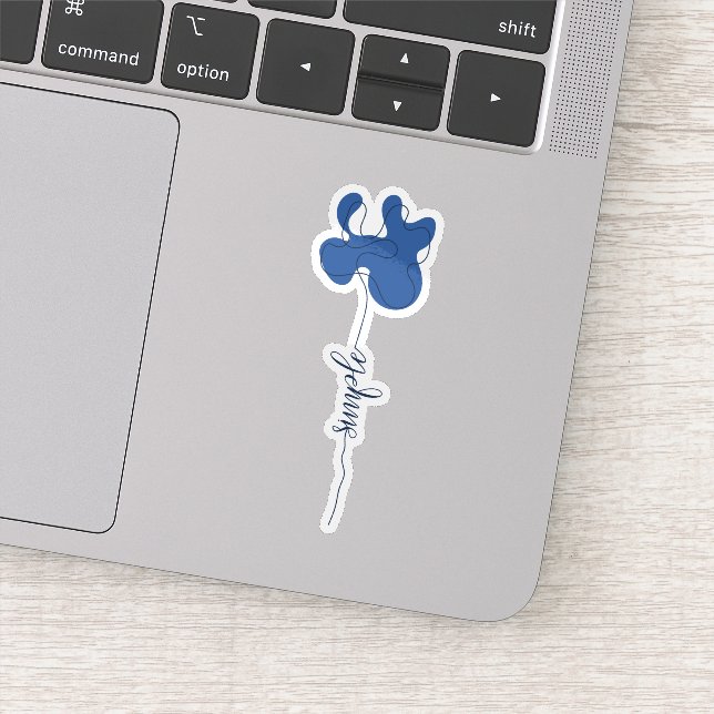 Pegatina Minimalism Simple Flower Vinyl Sticker (Detalle)
