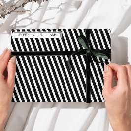 Pegatina Minimalist Black & White Custom Brand Label