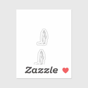 Pegatina Minimalist Jesus Drawing   One Line Art