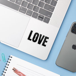 Pegatina minimalista de tipografía negra "LOVE"