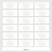 Minimalista dirección de invitado de Boda blanco m