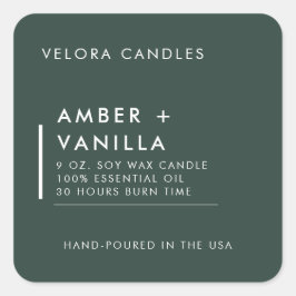 Pegatina Minimalista moderno de etiquetas de velas