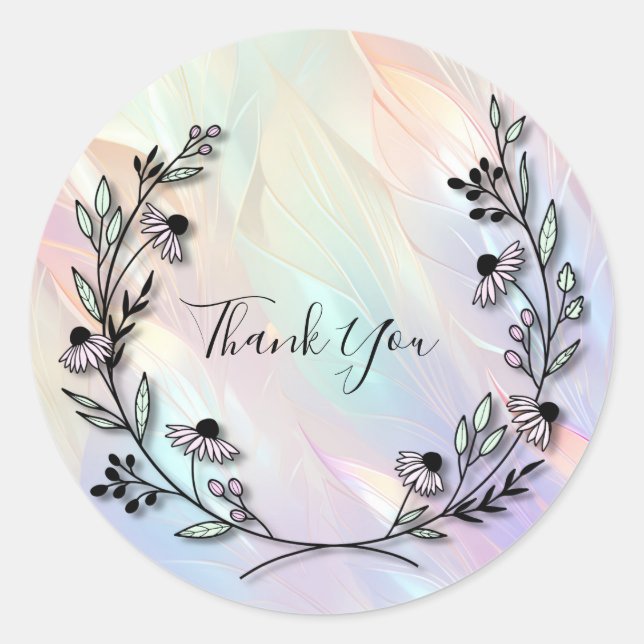 Pegatina mínimo de flores (Anverso)