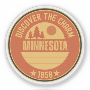 Pegatina Minnesota Amable - Regalo del Estado de MN
