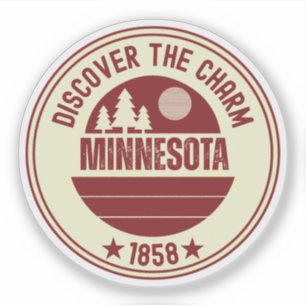 Pegatina Minnesota Amable - Regalo del Estado de MN