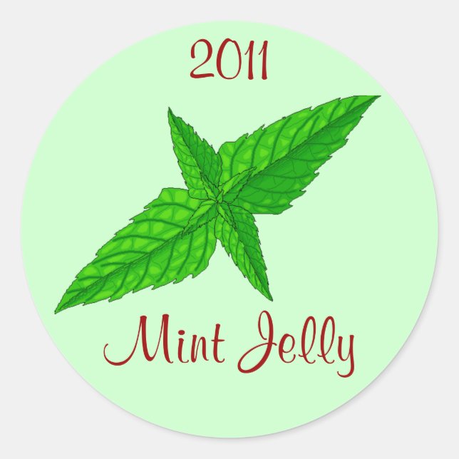 Pegatina Mint Jelly Jam Home Canning Jar Circles (Anverso)