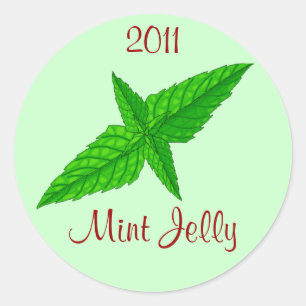 Pegatina Mint Jelly Jam Home Canning Jar Circles