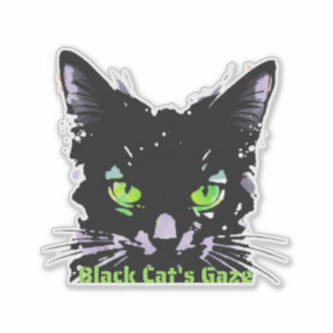 Pegatina Mirada del Gato Negro
