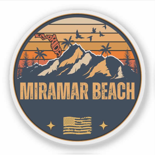 Pegatina Miramar Beach, Florida  (Anverso)