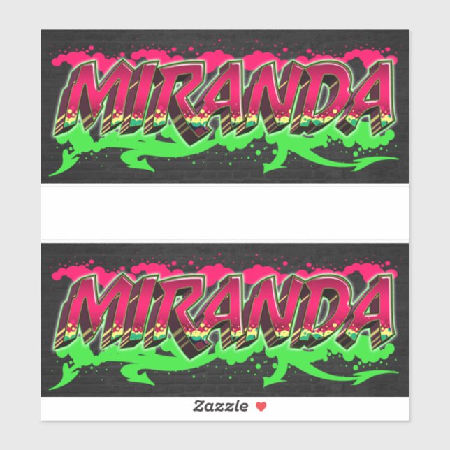Pegatina Miranda Vorname Name Graffiti Aufkleber Sticker (Hoja)