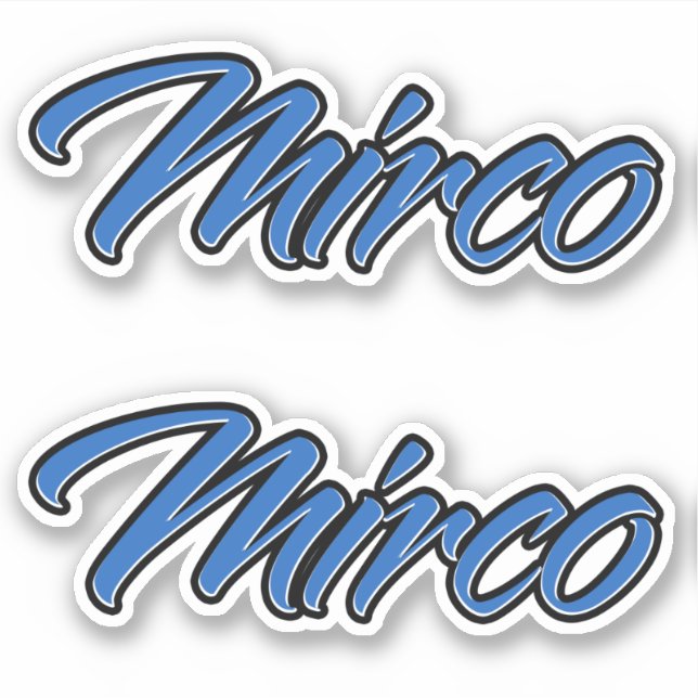 Pegatina Mirco Name blue Aufkleber Sticker Stickerset (Anverso)