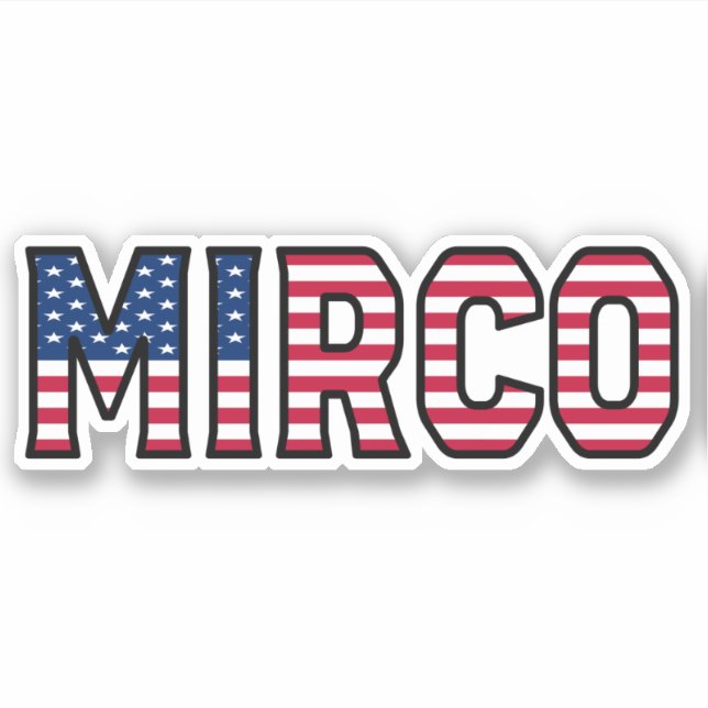 Pegatina Mirco Name Vorname USA Sticker Stickerset (Anverso)