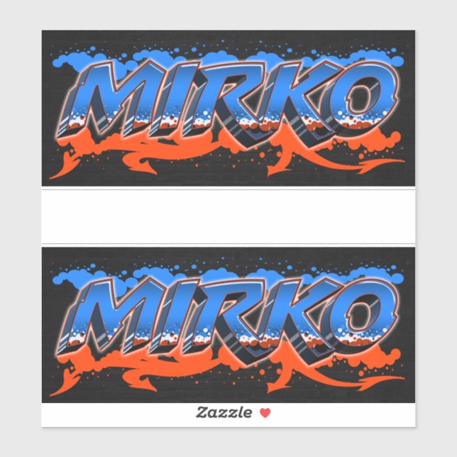 Pegatina Mirko Vorname Name Graffiti Aufkleber Sticker (Hoja)