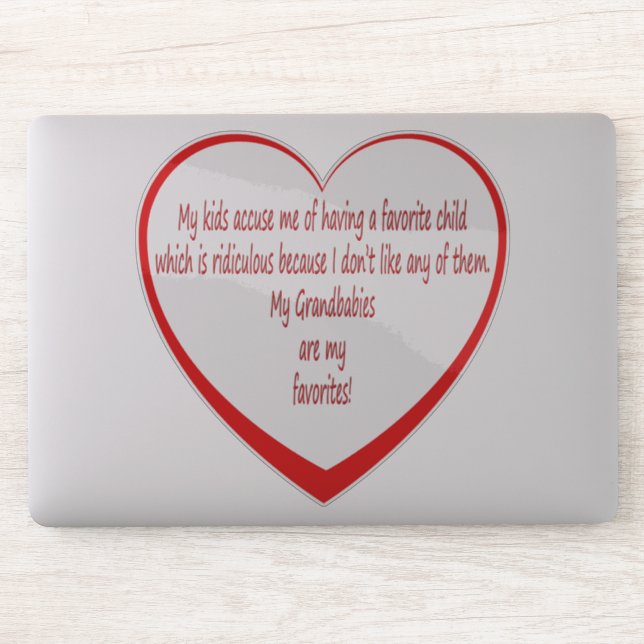 Pegatina Mis abuelos son mis favoritos (Ordenador)