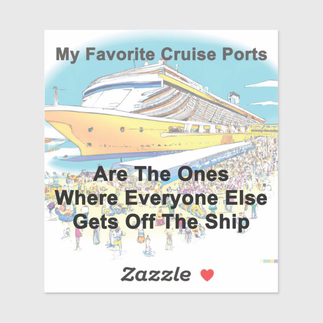 Pegatina Mis puertos de crucero favoritos - Sticker (Hoja)