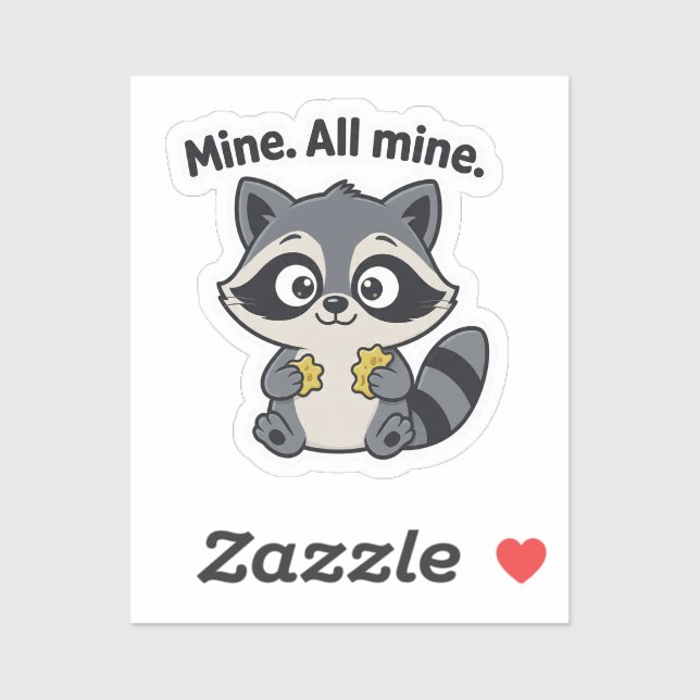 Pegatina Mischievous Raccoon Meme Cartoon Sticker (Hoja)