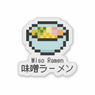 Pegatina Miso Ramen Retro Pixel Art