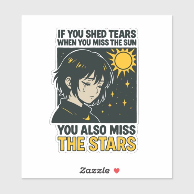 Pegatina Miss the stars (Hoja)