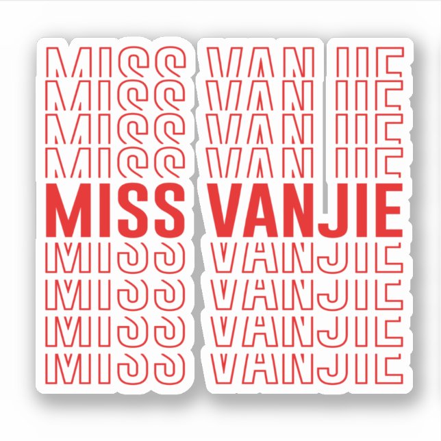 Pegatina Miss Vanjie (Anverso)
