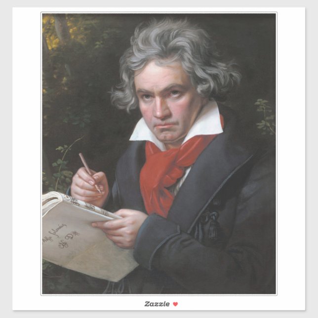 Pegatina Missa Solemnis: Música clásica de Ludwig Beethoven (Hoja)