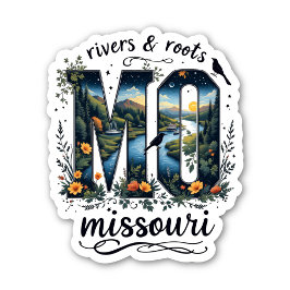 Pegatina Missouri State Sticker | Rivers & Roots Nature Art