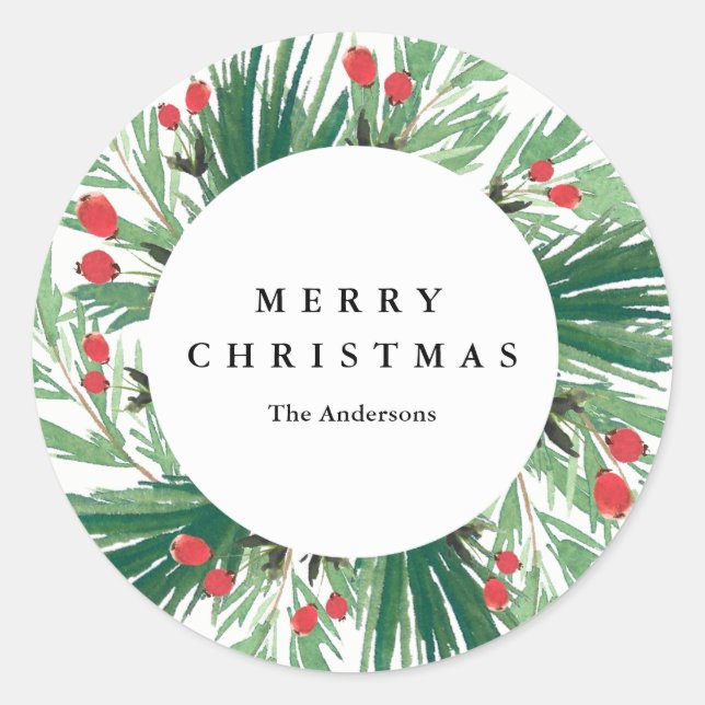 Pegatina Mistletoe Holiday (Anverso)