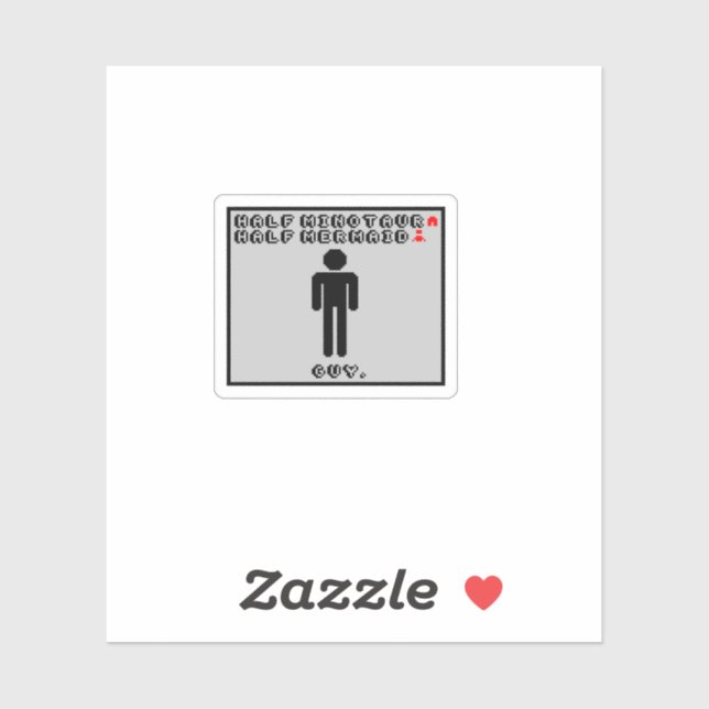 Pegatina Mitad de hombre (Hoja)