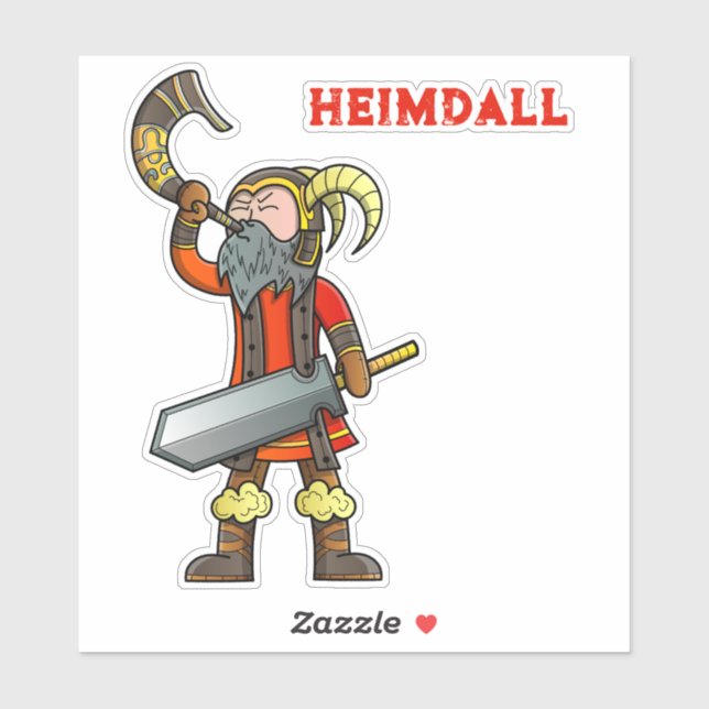 Pegatina Mitología de los nórdicos Heimdall (Hoja)