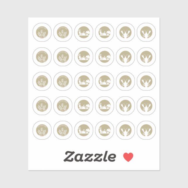 Pegatina Mix Gluten Free Vegetarian Seafood Meal Choice (Hoja)