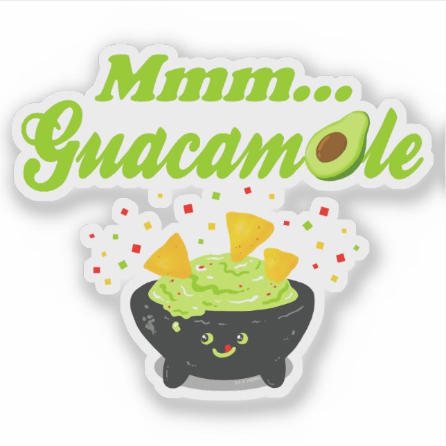 Pegatina Mmm Guacamole (Anverso)