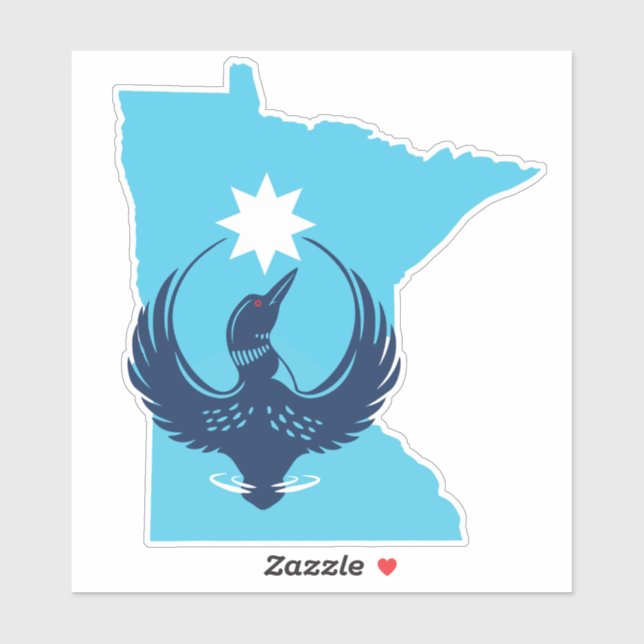 Pegatina MN Loon Rising (Hoja)