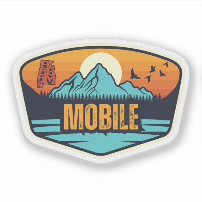 Pegatina Mobile, Alabama (Anverso)