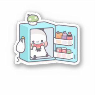Pegatina Mochi Brownie Bear Y Baby Panda