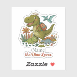 Pegatina Mochila escolar personalizada de Tyrannosaurus par