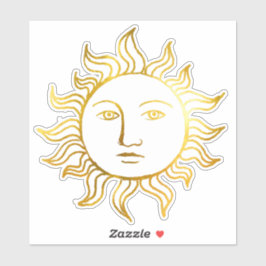 Pegatina Moda Celestial Retro Dorado Relieve metalizado Vin