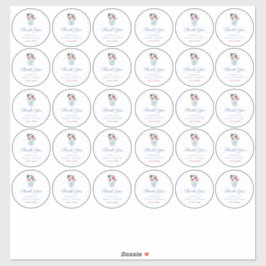 Pegatina Moda Chinoiserie Media Favor Rojo Blanco Y Azul