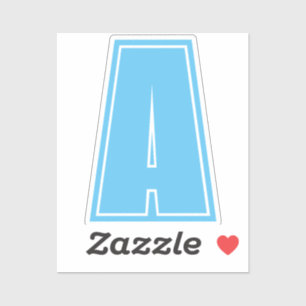 Pegatina Moda de caligrafía de monograma inicial de Sky Blu