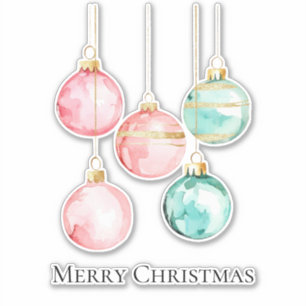 Pegatina Moda Mint Oro rosa Ornamentos de Navidad