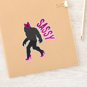 Pegatina Moda Sassy Sasquatch (pie grande)