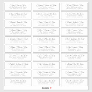 Pegatina Moda simple moderna Boda nombres de invitados dire