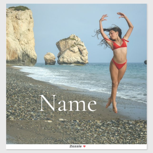 Pegatina Modelo de fitness femenino boxeo Thunder_Cove (Hoja)