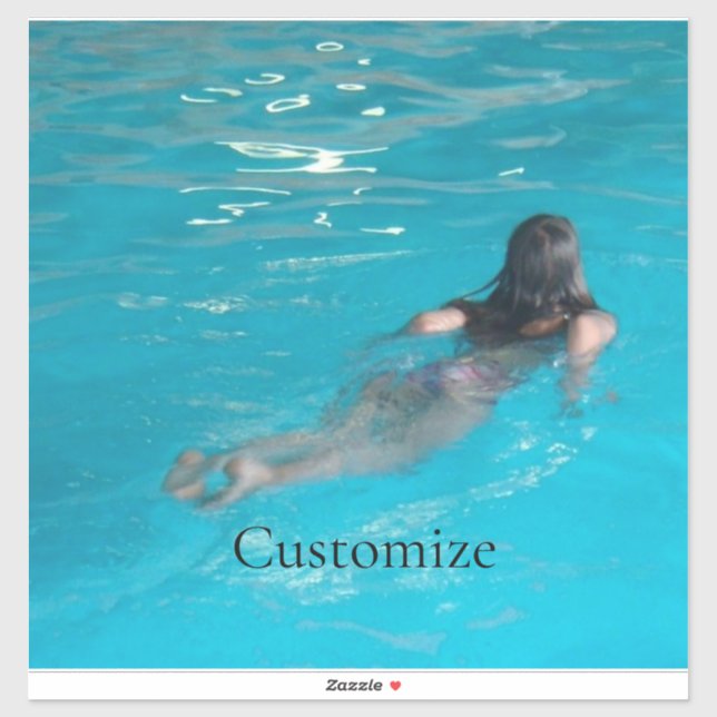Pegatina Modelo femenino de natación Thunder_Cove (Hoja)