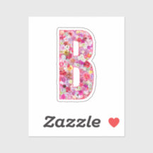 Modern Elegant Colorful Floral Initial Letter B